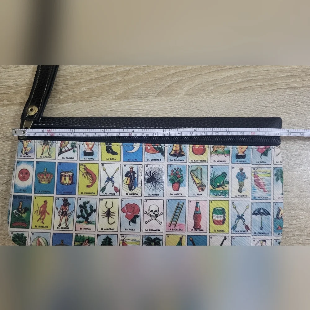 Colorful Lotería‎ Cardd Purse With Zipper.